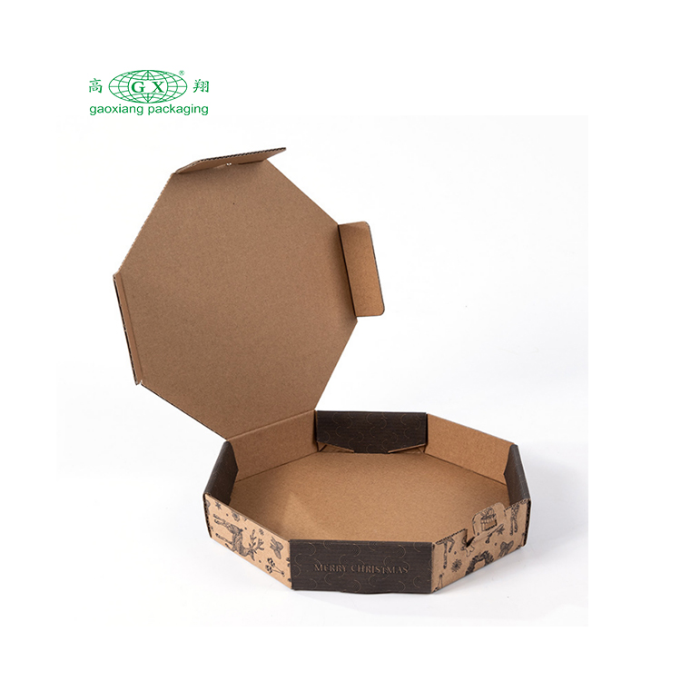 Caixas de pizza de papel kraft onduladas baratas impressas personalizadas em todos os tamanhos 9 10 11 12 14 18 polegadas