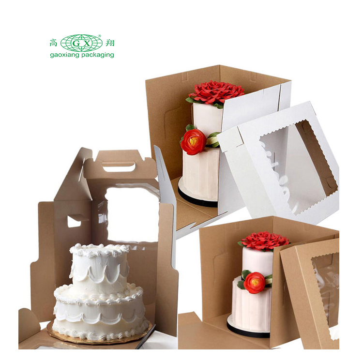 Venda por atacado de lembrancinhas de casamento rosa embalagem quadrada de cilindro redondo para embalagem de caixa de cor de 10 12 polegadas caixa de papel de bolo alto