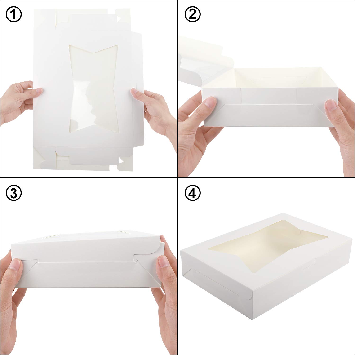 Caixa de bolinho de biscoito de papel, macaron, caixas de rosquinhas, caixa de casamento de doces com janela transparente