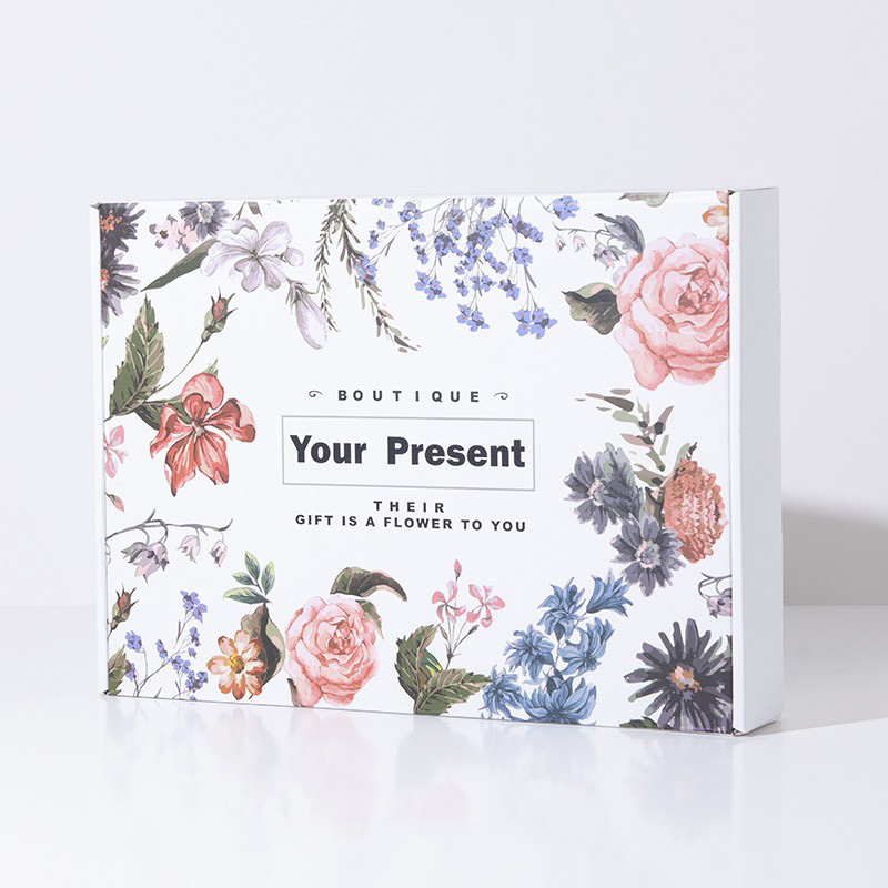 Atacado papelão reciclável cosméticos caixa de roupas caixa de presente de papel rosa personalizado embalagem com logotipo