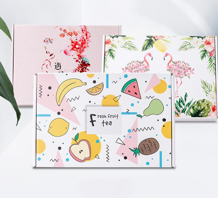 Venda imperdível impressão personalizada fantasia embalagem ondulada roupas caixa de presente de papel caixas personalizadas