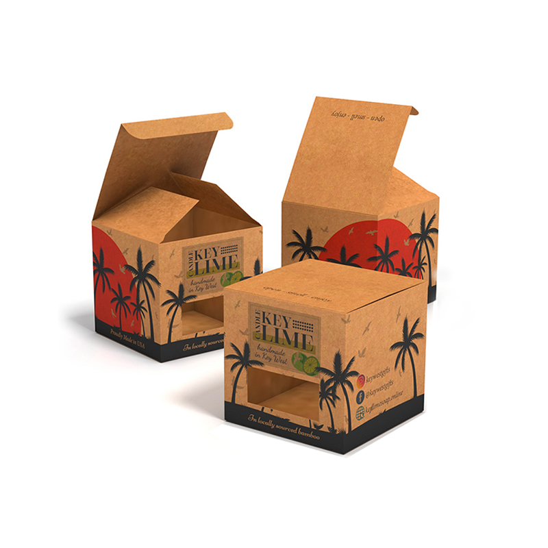 Atacado caixa de embalagem de papel de presente design personalizado caixas de embalagem de xícara de café com janela transparente