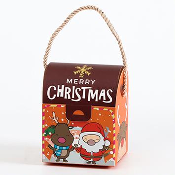 Bolsa dobrável de presente de natal criativa por atacado personalizada saco de papel de maçã de natal