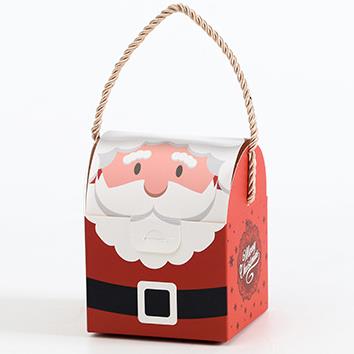 Bolsa dobrável de presente de natal criativa por atacado personalizada saco de papel de maçã de natal