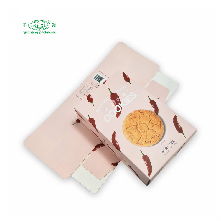 Atacado design de logotipo personalizado caixa de papel de nozes e grãos alimentos biscoitos caixa de papel de embalagem