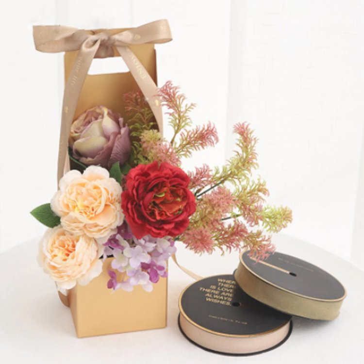 Caixa de flores personalizada presente de festa de casamento caixa de doces embalagem bolsas caixas de papelão impermeáveis