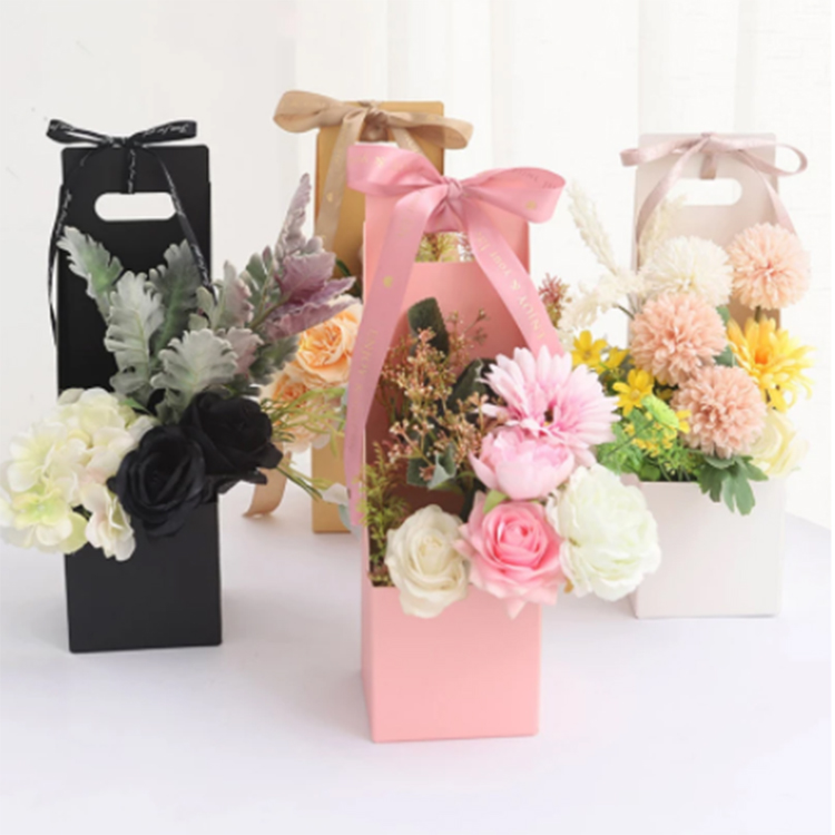 Caixa de flores personalizada presente de festa de casamento caixa de doces embalagem bolsas caixas de papelão impermeáveis