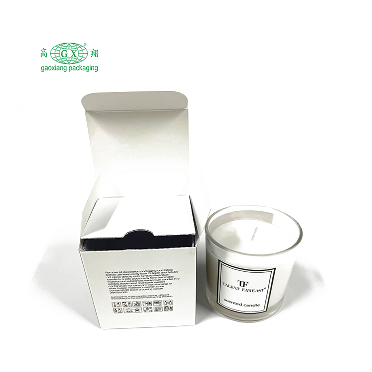 Caixas de embalagem de velas personalizadas baratas impressas com logotipo caixa de presente de vela