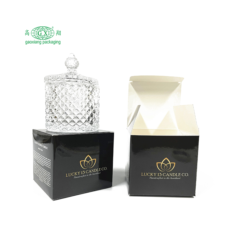 Caixas de embalagem de velas personalizadas baratas impressas com logotipo caixa de presente de vela
