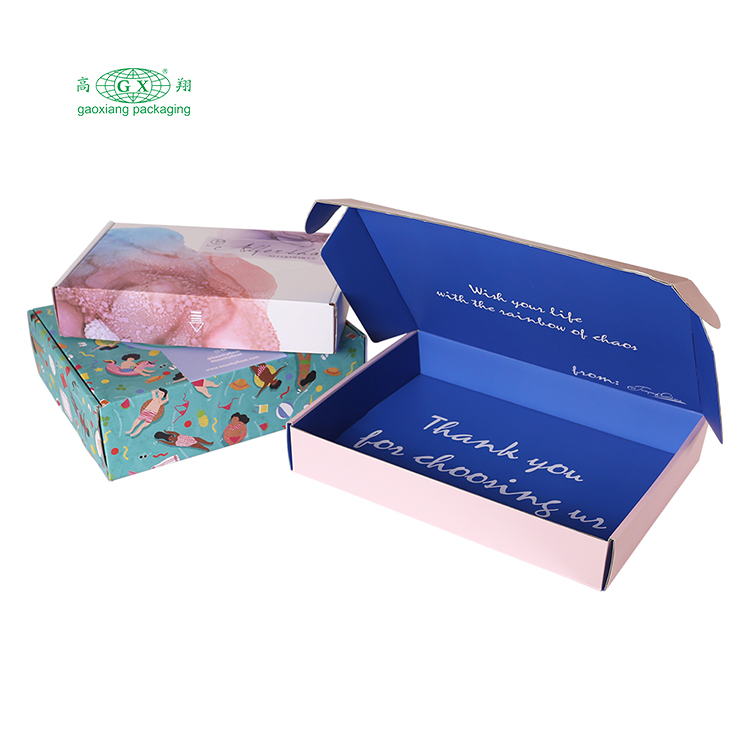 Embalagem de presente de papel personalizada caixa de roupas caixa de papelão personalizada para caixa de embalagem de roupas íntimas
