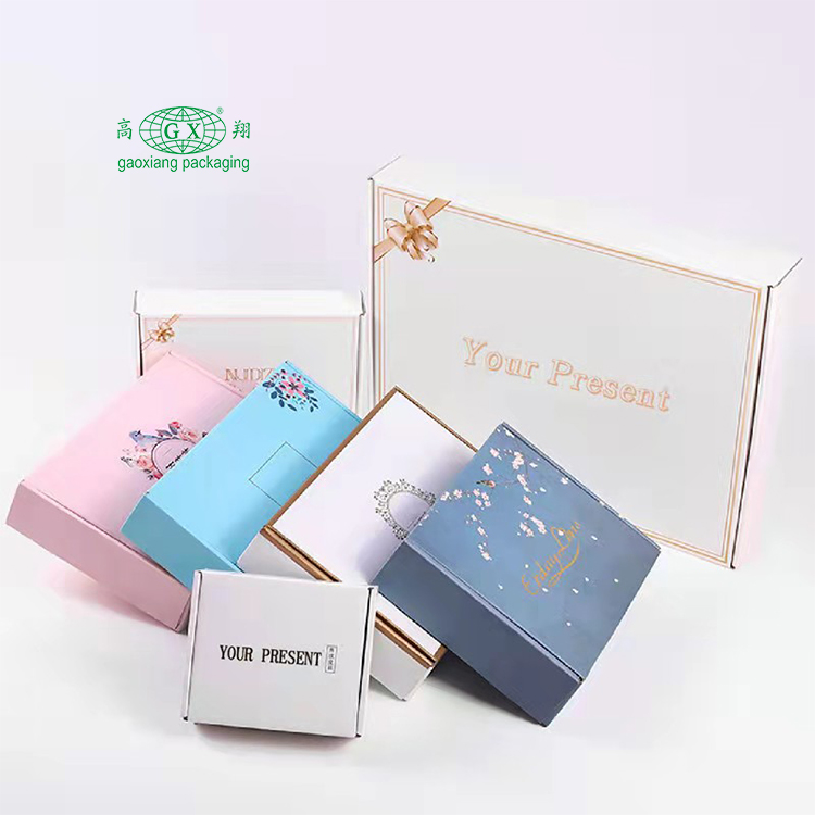 Embalagem de presente de papel de fábrica personalizada caixa de roupas caixa de papelão personalizada para caixa de embalagem de roupas íntimas