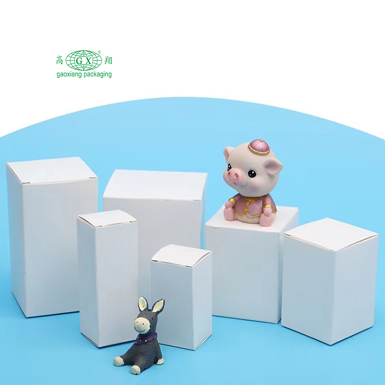 Embalagem de produto personalizado pequena caixa branca embalagem caixa simples