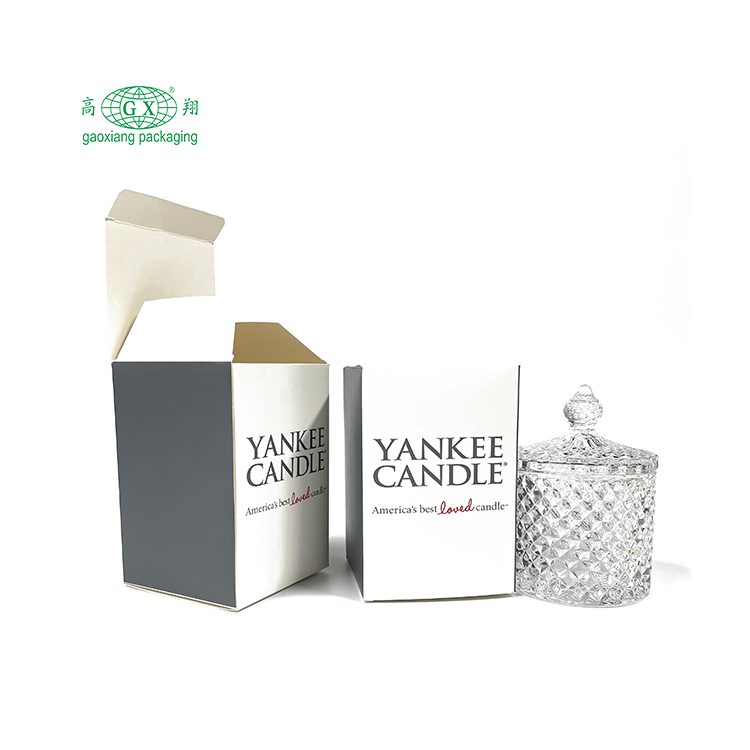 Caixas de embalagem de velas personalizadas baratas impressas com logotipo caixa de presente de vela