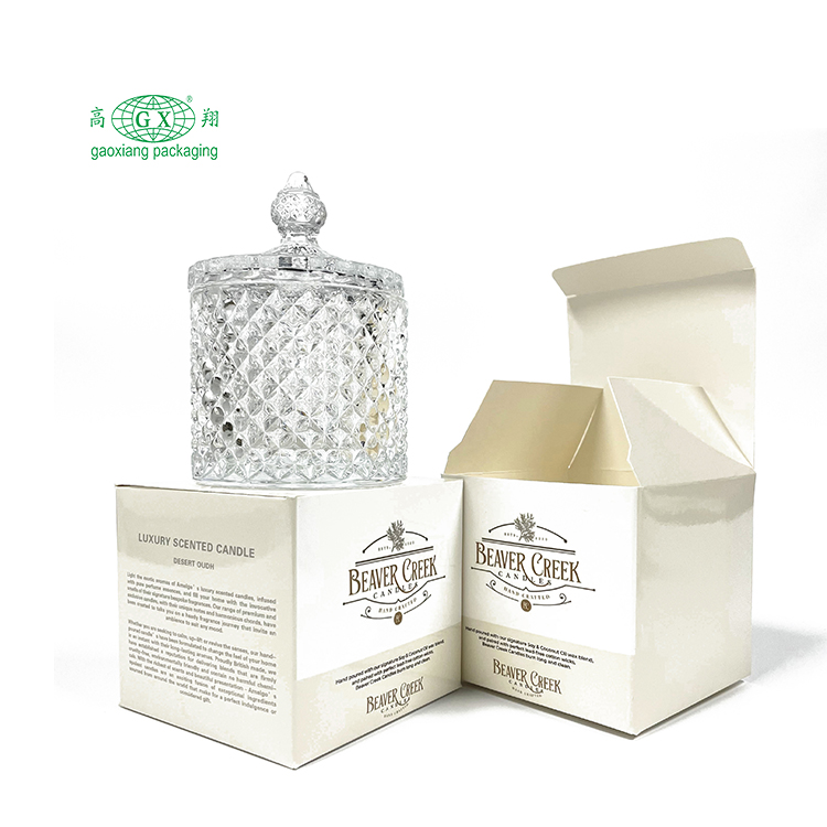 Caixas de embalagem de velas personalizadas baratas impressas com logotipo caixa de presente de vela
