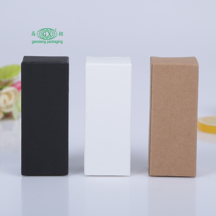 Atacado caixa de embalagem de cosméticos design personalizado caixa de garrafa de óleo essencial caixa de papel kraft