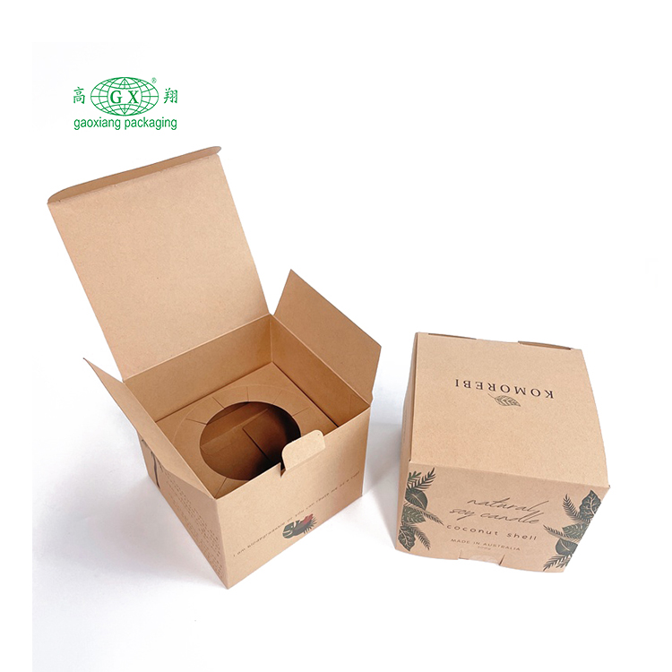 Caixas de embalagem de velas personalizadas baratas impressas com logotipo caixa de presente de vela