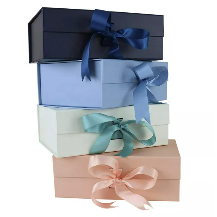 Papel de arte de impressão de logotipo personalizado de luxo, caixa de armazenamento de embalagem de presente dobrável, caixas personalizadas