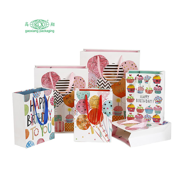 Sacola de papel sacola de impressão personalizada para compras, sacolas de papel para presente, embalagem de caixa colorida