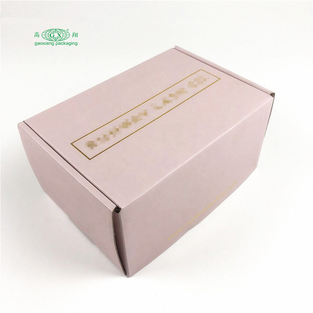 Logotipo personalizado colorido papel ondulado rosa embalagem cosmética cílios mailer caixa de transporte caixas personalizadas