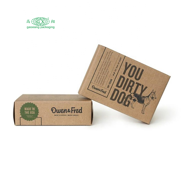 Embalagem de caixa de sabão de papel kraft personalizada
