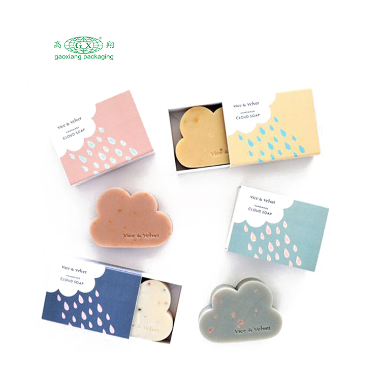 Papel kraft ecológico logotipo personalizado asst caixa de sabão impressa em cores