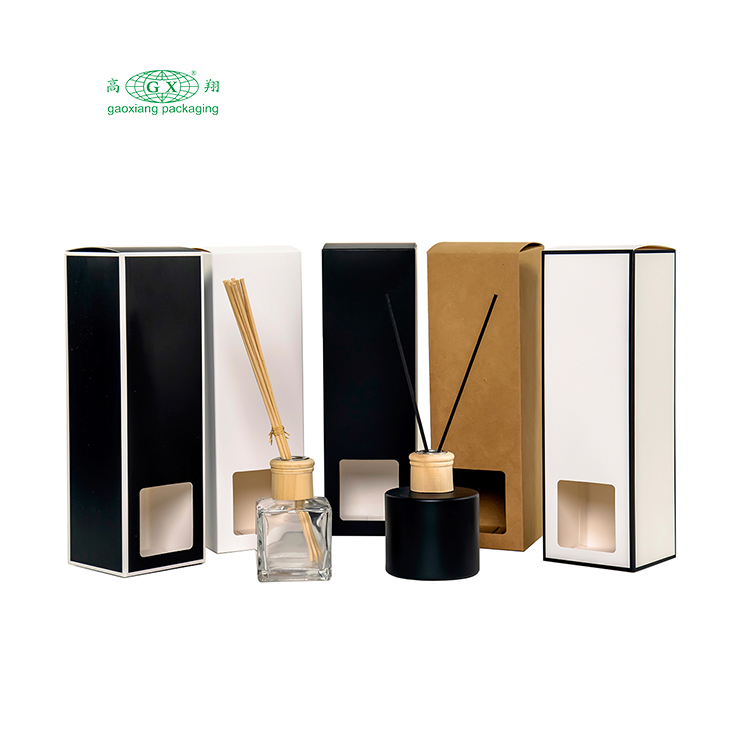 Embalagem de garrafa de óleo essencial de impressão de design personalizado caixas de cosméticos de papel kraft