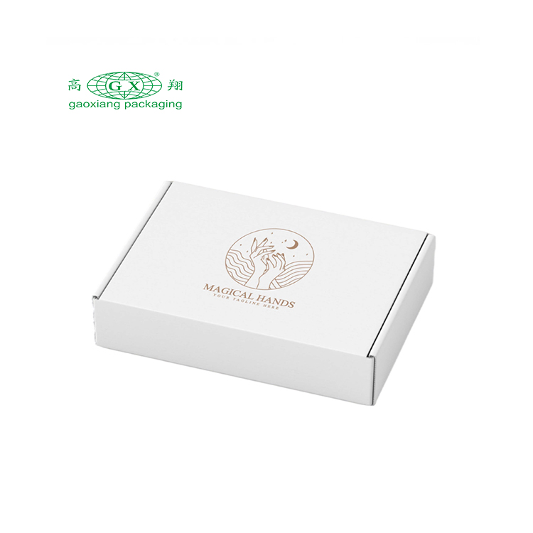 Caixa de envio de papelão ondulado dobrável com logotipo personalizado, caixa de presente para vestuário, caixa de papel para embalagem de cílios