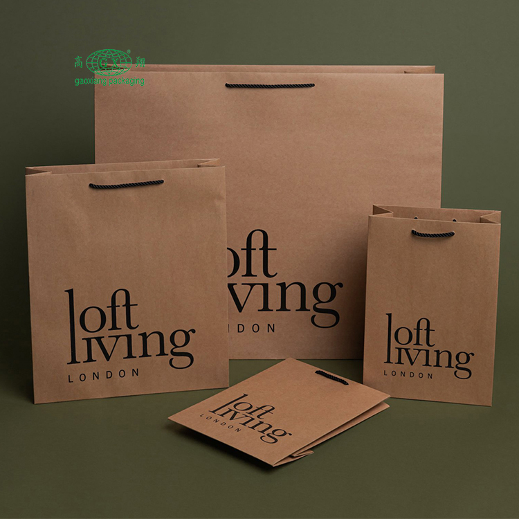 Sacos de embalagem de papel personalizados de fábrica personalizados do fornecedor da china com logotipo de saco de papel de logotipo