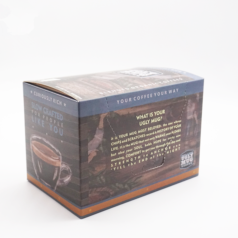 Caixa de embalagem de cápsula k-cup de papelão pacote 12 peças caixa de copo keurig k com personalizado
