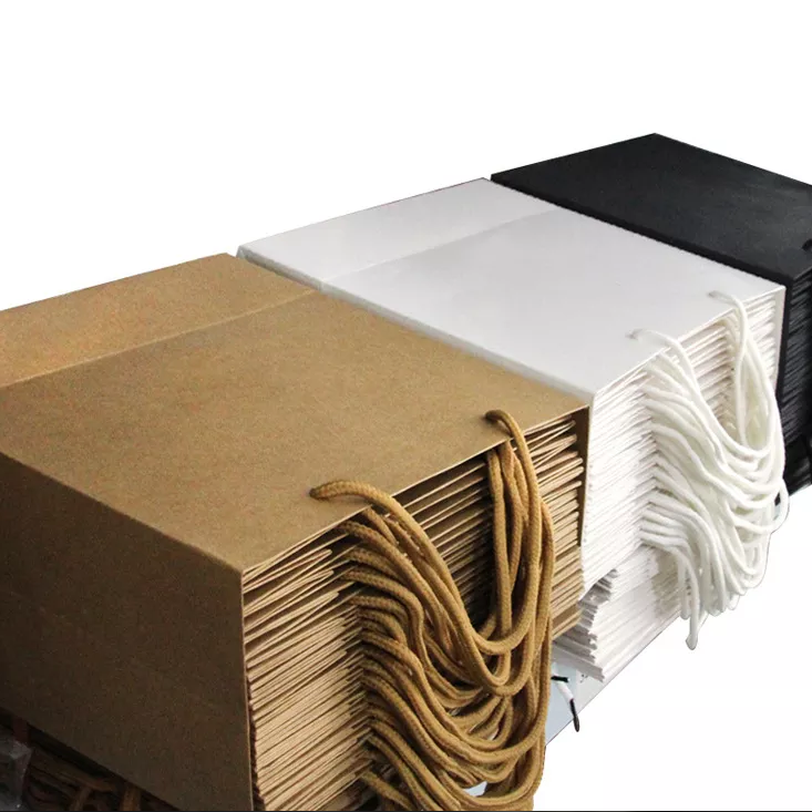 Saco de papel personalizado para viagem, moda, roupas, roupas, saco de papel, sacos de papel kraft marrons