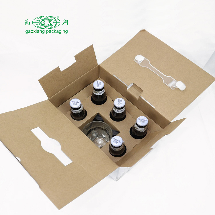 Embalagem de caixa de vinho de papelão ondulado personalizada para envio de garrafa de vinho