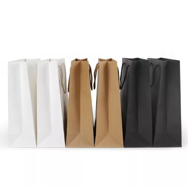 Saco de papel personalizado para viagem, moda, roupas, roupas, saco de papel, sacos de papel kraft marrons