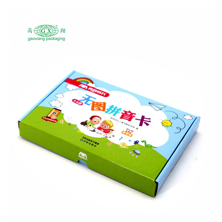 Caixa de correio de papel fantasia com logotipo personalizado, roupas para crianças, livro, brinquedos, caixa de embalagem ondulada, caixa de janela