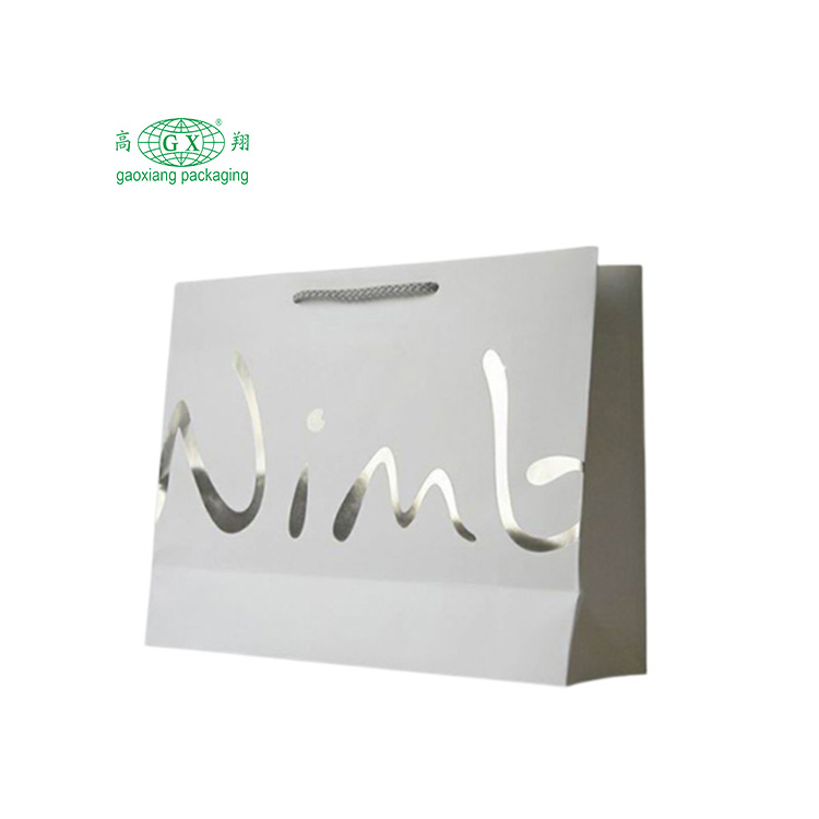 Sacola de compras com logotipo personalizado por atacado de fábrica, bolsa de cabelo de papel fashion com etiqueta privada